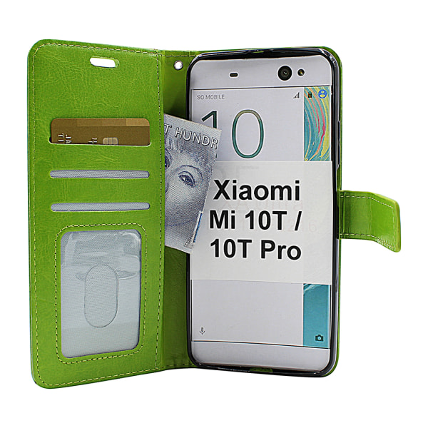 Crazy Horse Wallet Xiaomi Mi 10T / Mi 10T Pro (Svart) Grön