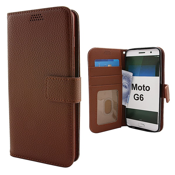 New Standcase Wallet  Motorola Moto G6 Svart