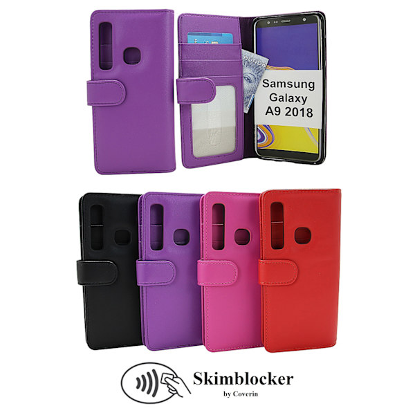 Skimblocker Plånboksfodral Samsung Galaxy A9 2018 (A920F) Lila