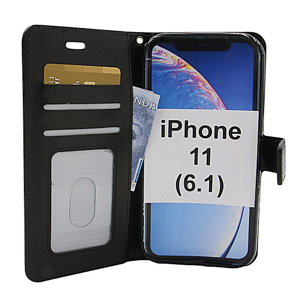 Crazy Horse Wallet iPhone 11 (6.1) Svart