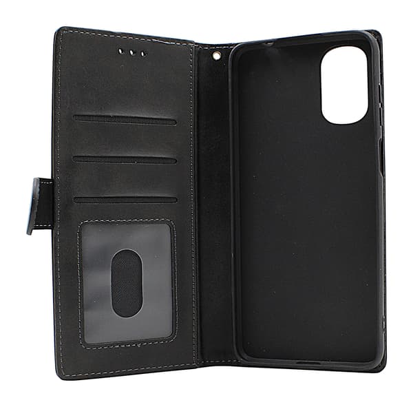 Zipper Standcase Wallet Motorola Moto E32s Marinblå