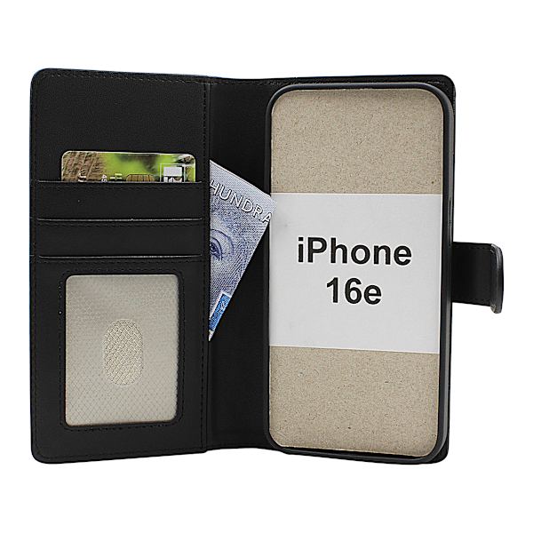 Skimblocker iPhone 16e Magnet Plånboksfodral Mörkröd