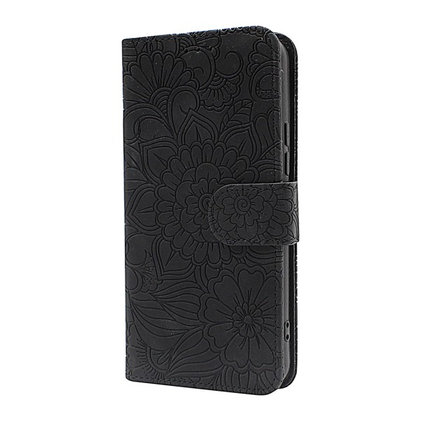 Flower Standcase Wallet Samsung Galaxy S22 5G Grå