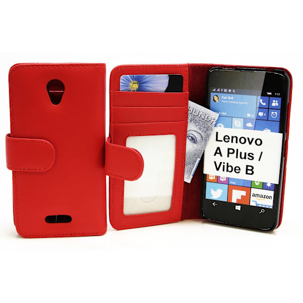 Plånboksfodral Lenovo B / Vibe B Röd J261