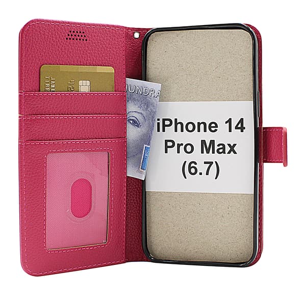 New Standcase Wallet iPhone 14 Pro Max (6.7) Hotpink