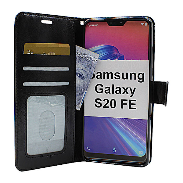 Crazy Horse Wallet Samsung Galaxy S20 FE/S20 FE 5G (Svart) Turkos