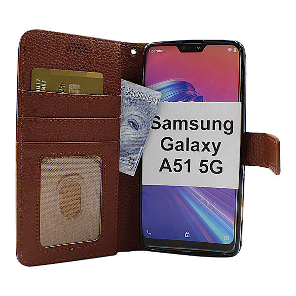 New Standcase Wallet Samsung Galaxy A51 5G (A516B/DS) Ljusblå