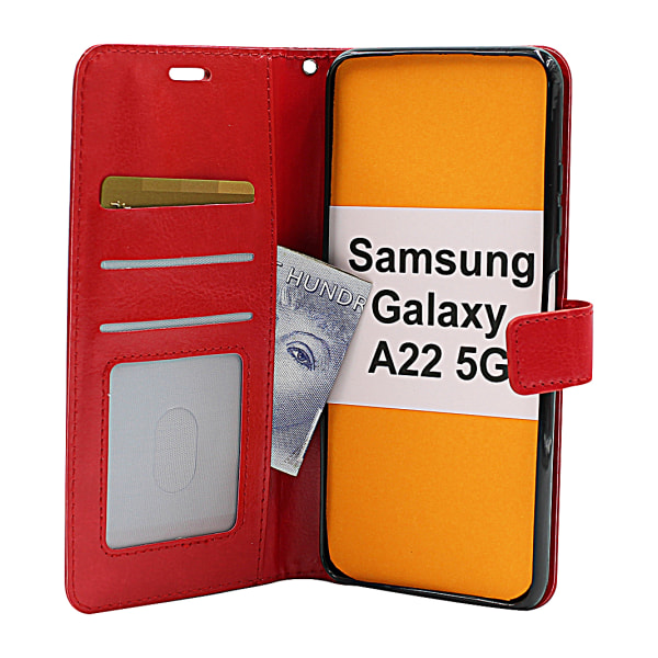 Crazy Horse Wallet Samsung Galaxy A22 5G (SM-A226B) Hotpink