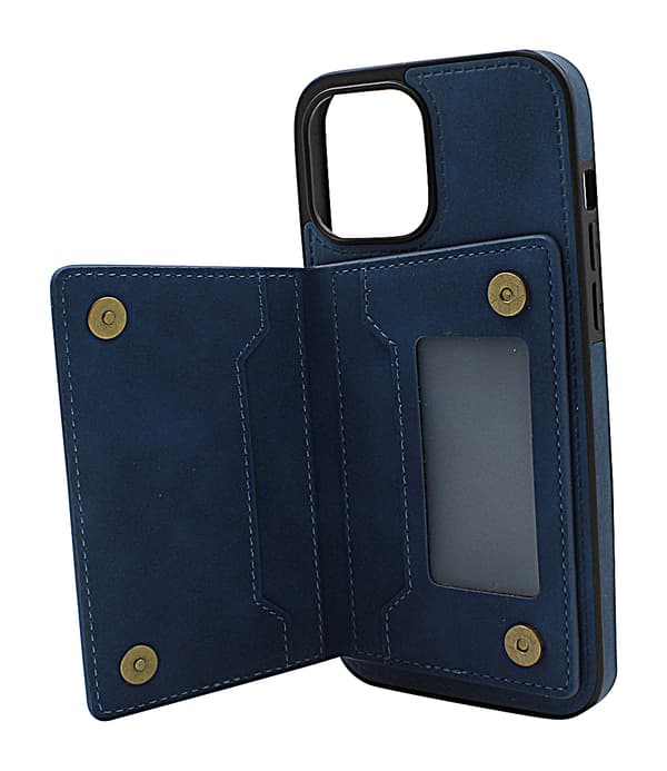 Lyx CardCase iPhone 13 Pro Max (6.7) Marinblå