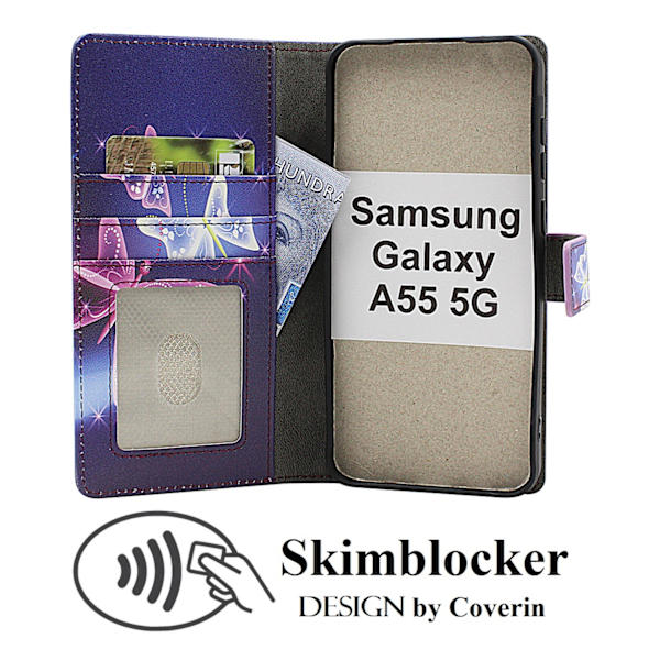 Skimblocker Samsung Galaxy A55 5G Plånboksfodral Design