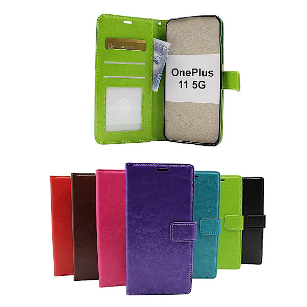 Crazy Horse Wallet OnePlus 11 5G Grön