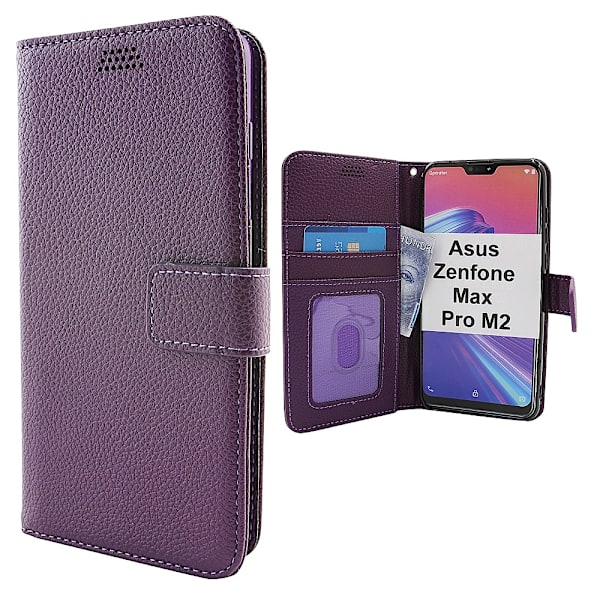 New Standcase Wallet Asus Zenfone Max Pro M2 (ZB631KL) Lila