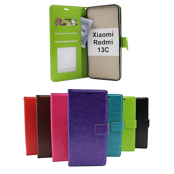 Crazy Horse Wallet Xiaomi Redmi 13C Svart