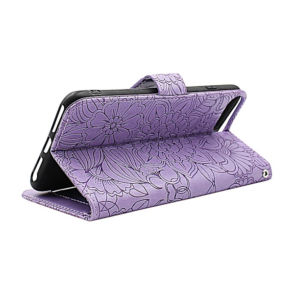 Flower Standcase Wallet iPhone 6 Plus / 7 Plus / 8 Plus Blå
