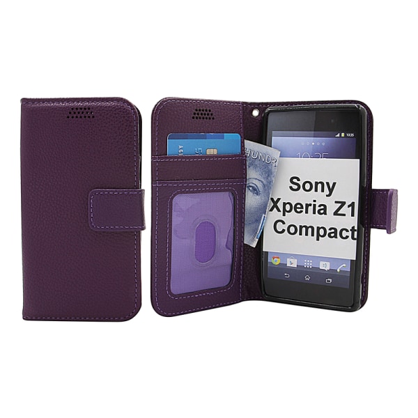 New Standcase Wallet Sony Xperia Z1 Compact (D5503) Blå