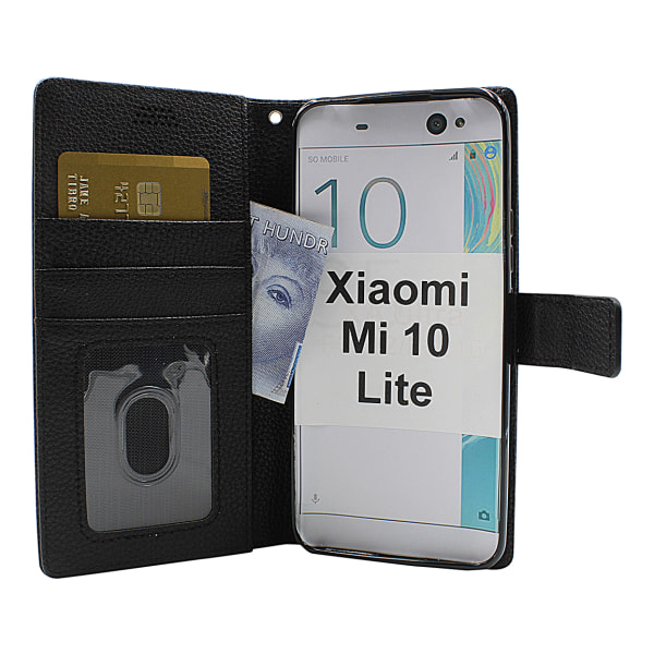 New Standcase Wallet Xiaomi Mi 10 Lite (Svart) Svart