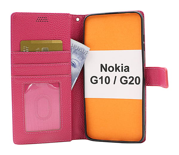 New Standcase Wallet Nokia G10 / G20 Ljusblå