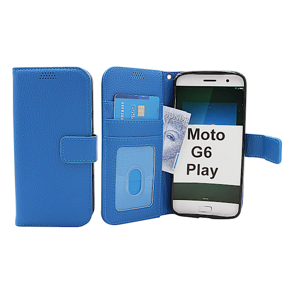 New Standcase Wallet Motorola Moto G6 Play Blå