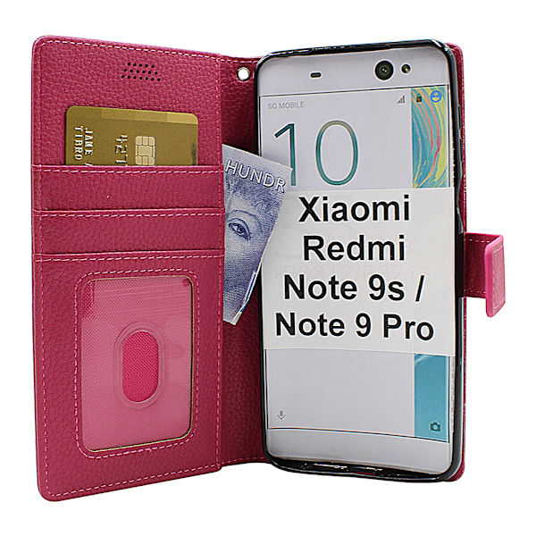 New Standcase Wallet Xiaomi Redmi Note 9s / Note 9 Pro Hotpink