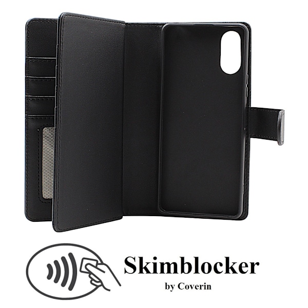 Skimblocker Sony Xperia 10 VI 5G XL Magnet Plånboksfodral Svart