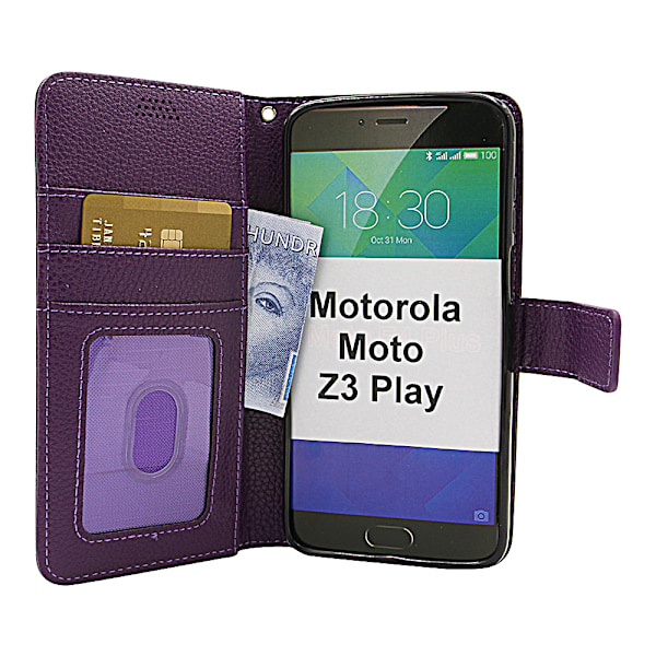New Standcase Wallet Motorola Moto Z3 Play Lila