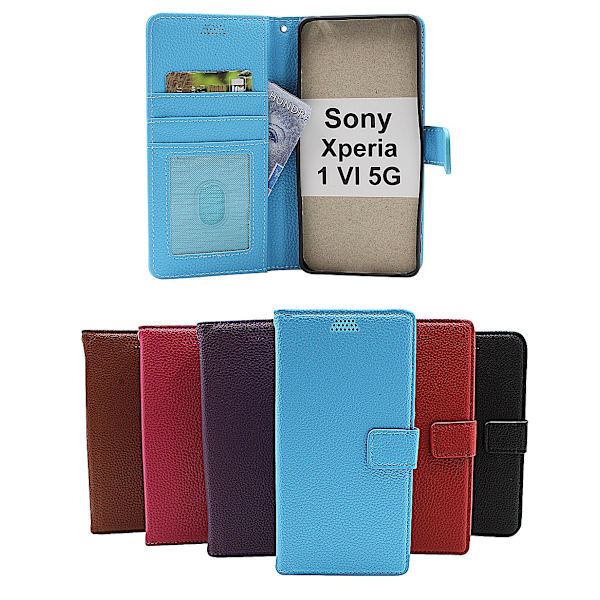 New Standcase Sony Xperia 1 VI 5G Plånboksfodral Svart