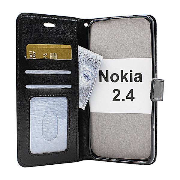 Crazy Horse Wallet Nokia 2.4 Svart