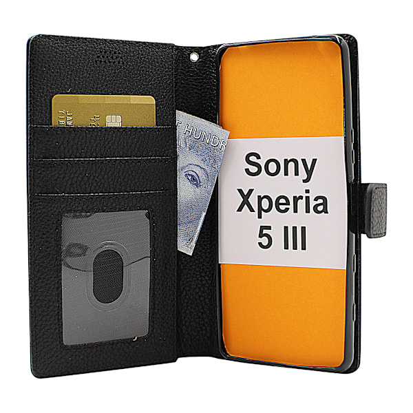 New Standcase Wallet Sony Xperia 5 III (XQ-BQ52) Ljusblå