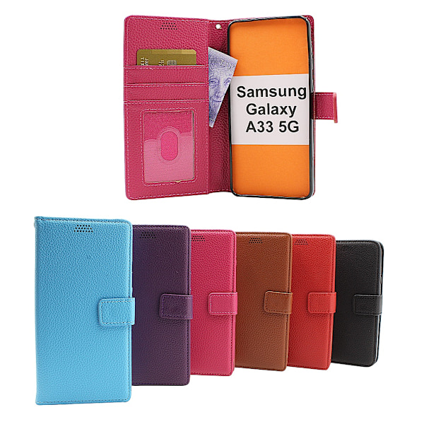 New Standcase Wallet Samsung Galaxy A33 5G (A336B) Svart