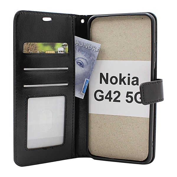 Crazy Horse Wallet Nokia G42 5G Hotpink
