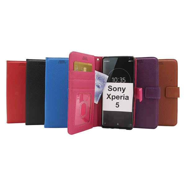 New Standcase Wallet Sony Xperia 5 Brun