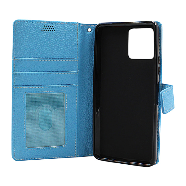 New Standcase Wallet Motorola Moto G72 Ljusblå