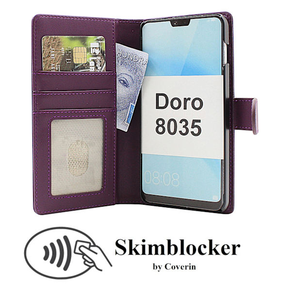 Skimblocker Doro 8035 Plånboksfodral Svart