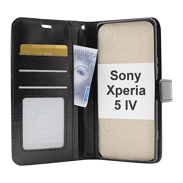 Crazy Horse Wallet Sony Xperia 5 IV (XQ-CQ54) 5G Turkos