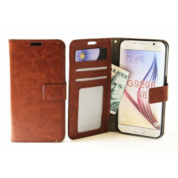 Crazy Horse wallet Samsung Galaxy S6 (G920F) Brun
