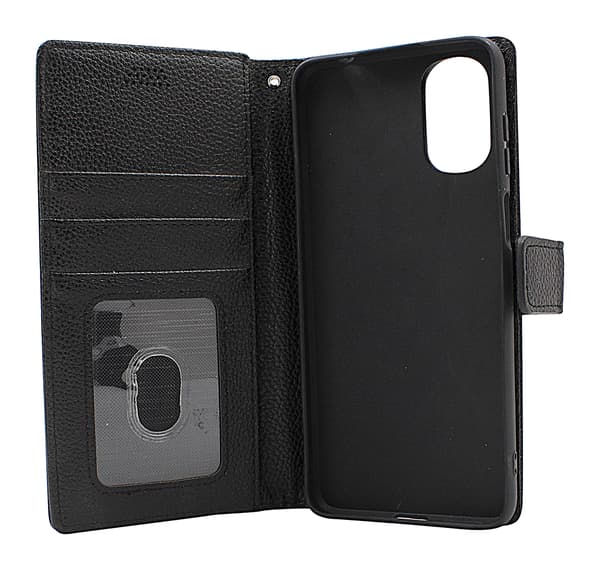 New Standcase Wallet Motorola Moto E32s Svart