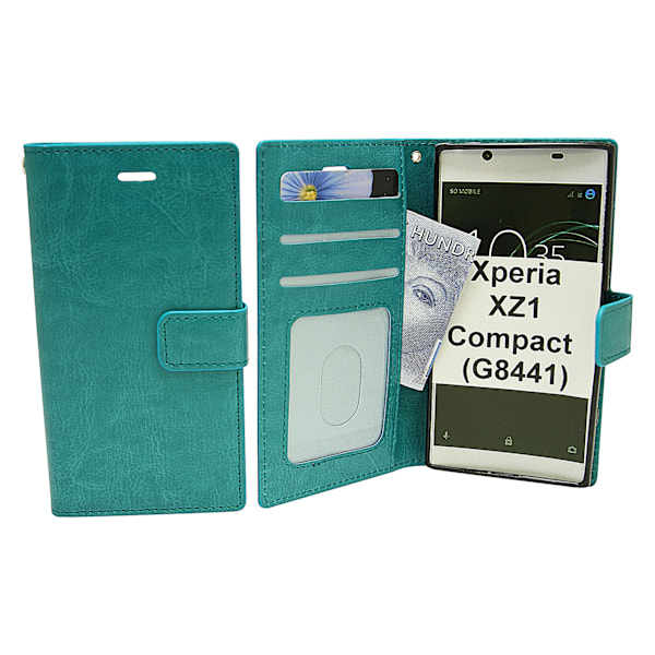 Crazy Horse Wallet Sony Xperia XZ1 Compact (G8441) Turkos