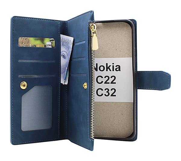 XL Standcase Lyxfodral Nokia C22 / C32 Lila