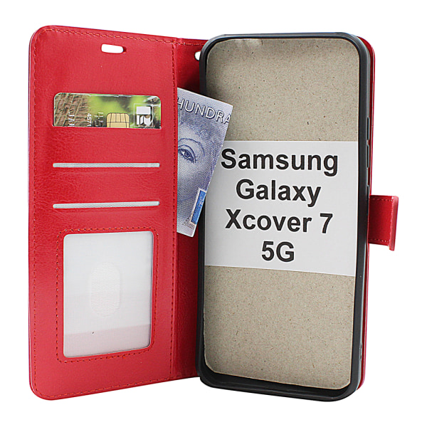 Crazy Horse Wallet Samsung Galaxy Xcover7 5G (SM-G556B) Lila