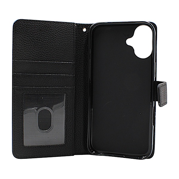 New Standcase iPhone 16 Plus Plånboksfodral Svart