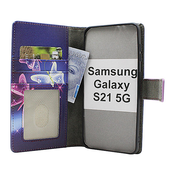 Skimblocker Samsung Galaxy S21 5G Plånboksfodral Design