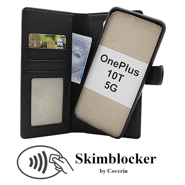 Skimblocker OnePlus 10T 5G Magnet Plånboksfodral