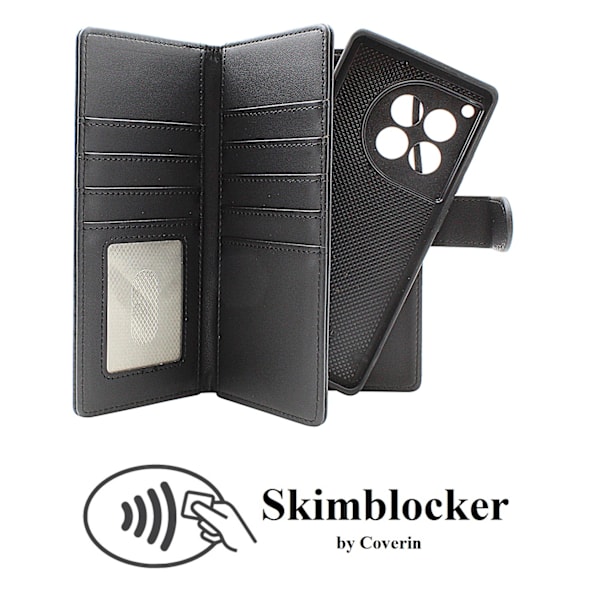 Skimblocker OnePlus 12R 5G XL Magnet Plånboksfodral