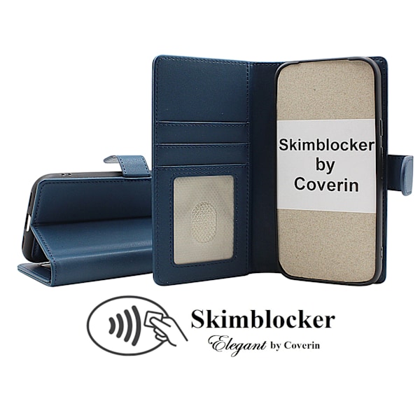 Skimblocker iPhone 13 / 14 Plånboksfodral Svart