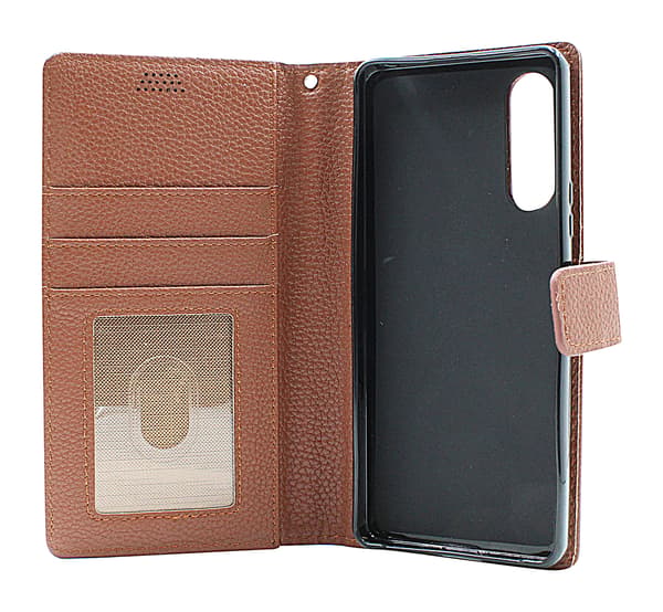 New Standcase Wallet Sony Xperia 10 V 5G Brun