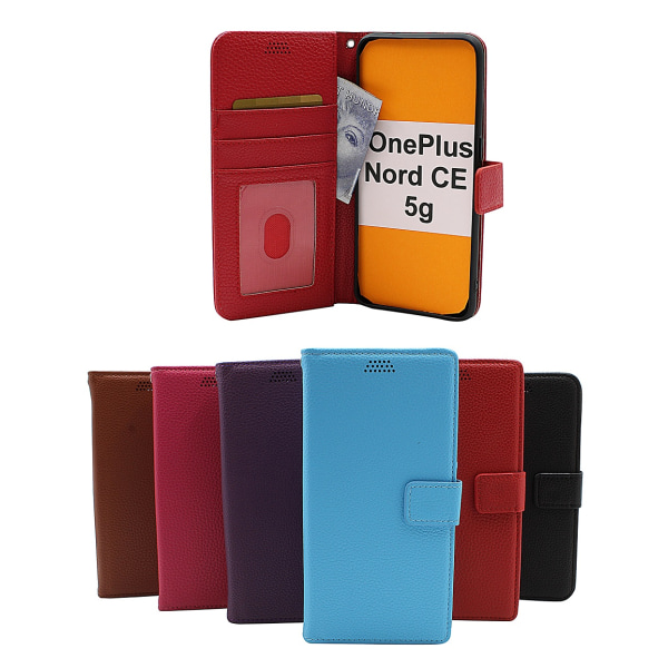 New Standcase Wallet OnePlus Nord CE 5G Ljusblå