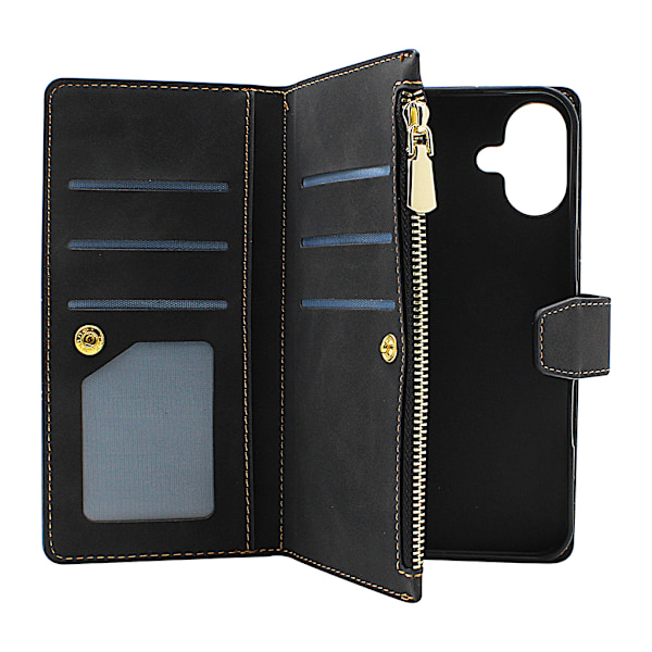 XL iPhone 16 Plus Lyx Plånboksfodral Brun