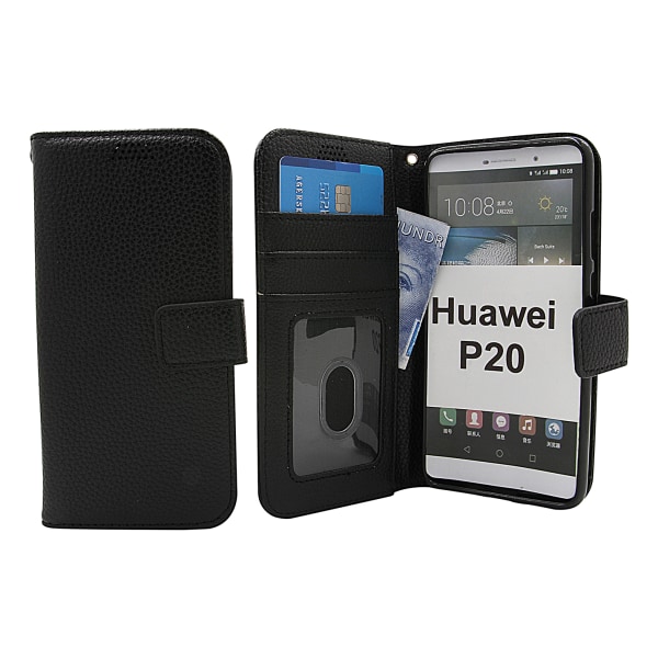 New Standcase Wallet Huawei P20 (EML-L29) Svart