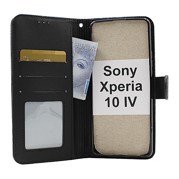 Flower Standcase Wallet Sony Xperia 10 IV 5G (XQ-CC54) Aqua