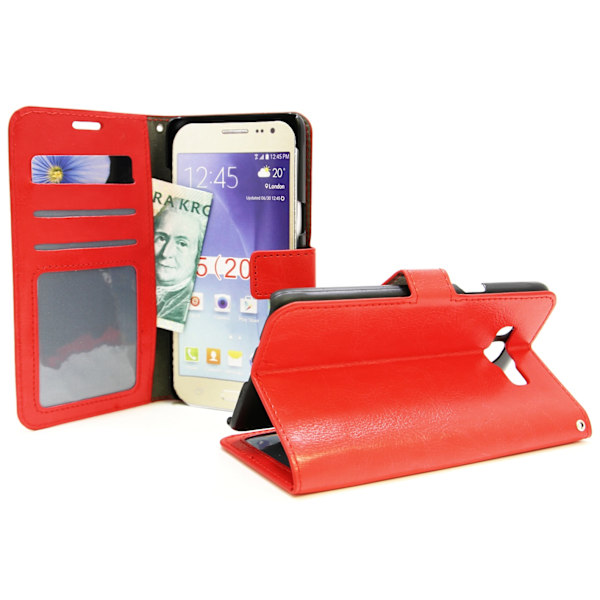 Crazy Horse Wallet Samsung Galaxy J5 2016 (J510F) Röd